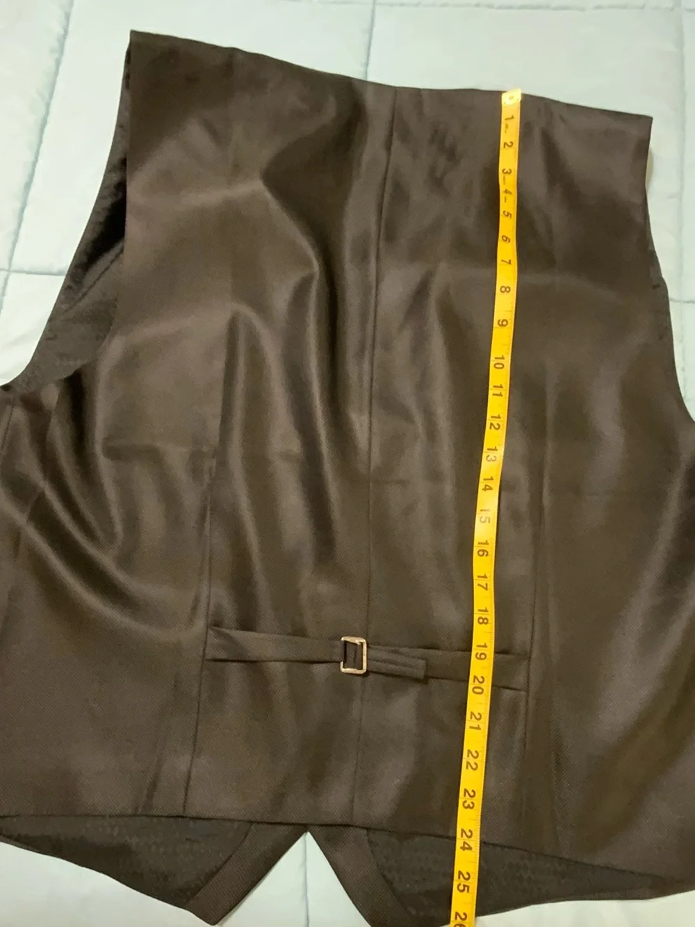 Gioberti Formal Suit Vest Dark Brown Fully Lined Textured Pattern Five Button